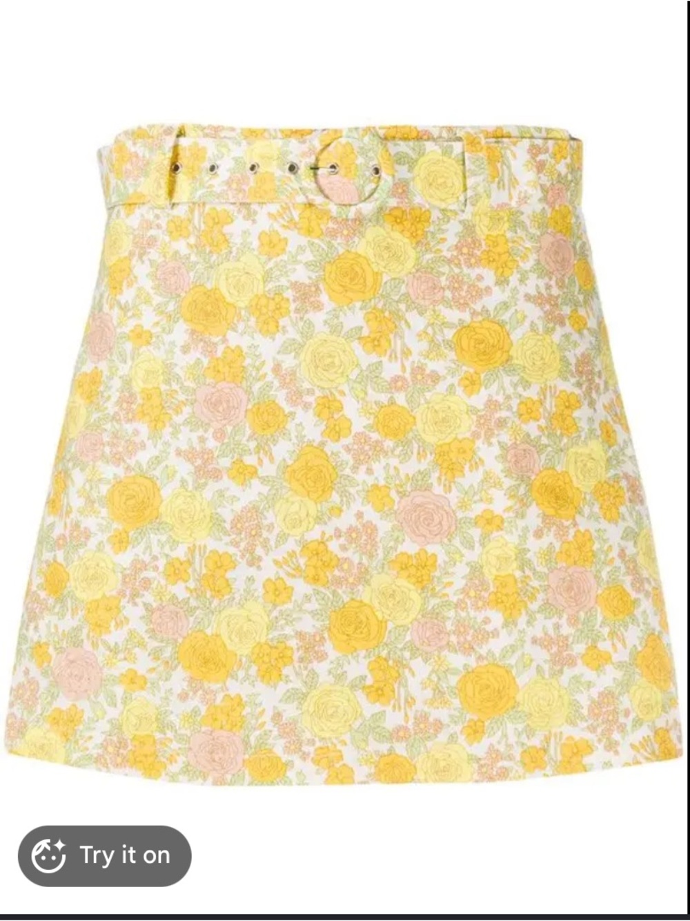 New Anthropologie Faithfull the Brand Floral Retro Floral Line Belted Skort XL